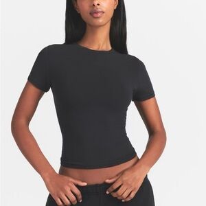 SKIMS Black Short Sleeve Tee